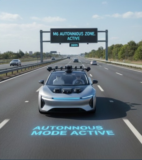 自動駕駛汽車在倫敦街道