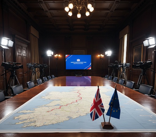 英國國旗和歐盟旗幟