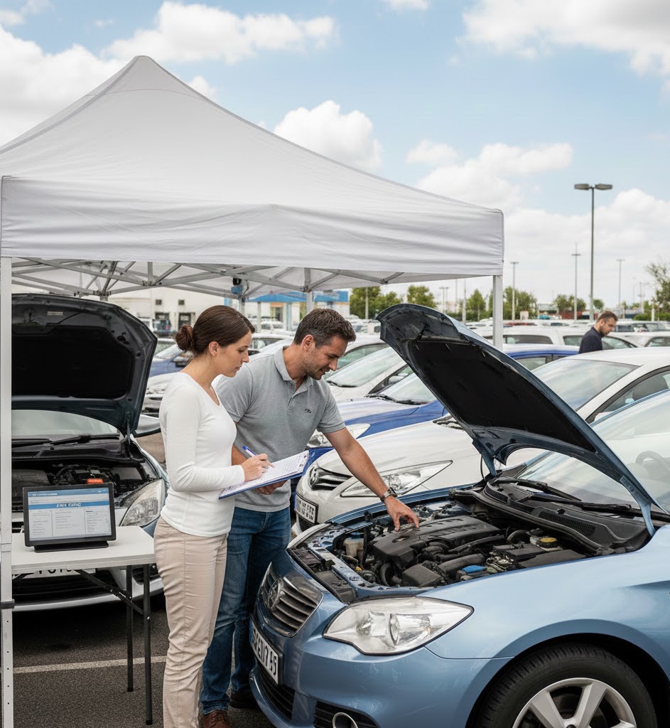 二手車檢查現場